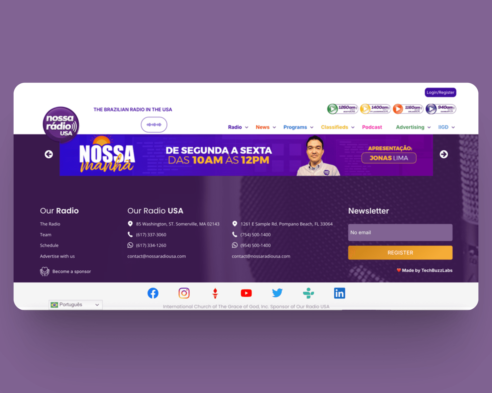Nossa Radio – Website Revamp & Optimization